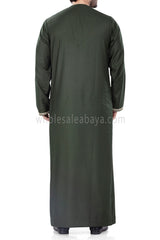 New Arrivals Embroidered Omani Thoube 90049 Olive