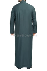 Men's Plain Collar Thoube Emerald Green