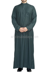 Men's Plain Collar Thoube Emerald Green