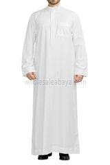 Men's Plain Collar Thoube white