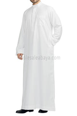 Men's Plain Collar Thoube white