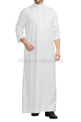 Men's Plain Collar Thoube white