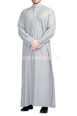 Men's Plain Collar Thoube Light Grey