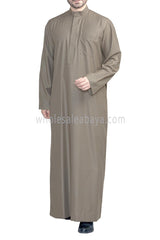 Men's Plain Collar Thoube Taupe Brown