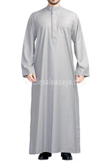 Men's Plain Collar Thoube Light Grey