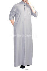 Men's Plain Collar Thoube Light Grey