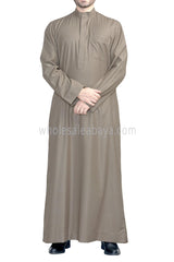 Men's Plain Collar Thoube Taupe Brown