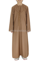 Boy's Premium Emirati Tassel Thoube Caramel Brown