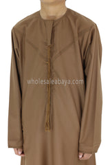 Boy's Premium Emirati Tassel Thoube Caramel Brown