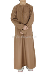 Boy's Premium Emirati Tassel Thoube Caramel Brown