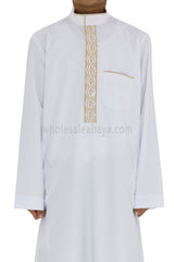 Boy's Elegant Men's Collar Thoube With Embroidery