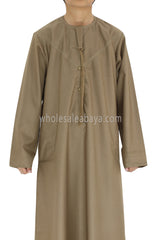 Boy's Premium Emirati Tassel Thoube Sand Brown