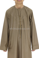 Boy's Premium Emirati Tassel Thoube Sand Brown