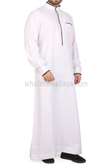 Men's Stylish Collar Thoube  90051  White