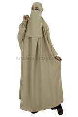 2 piece Jilbab With Naqaab C-8 Beige