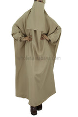 2 piece Jilbab With Naqaab C-8 Beige