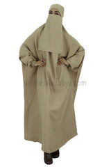 2 piece Jilbab With Naqaab C-8 Beige