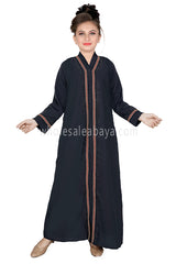 Latest Design  Girls Islamic  Abaya In premium Nida Fabric 70097